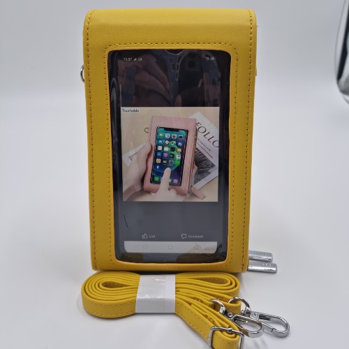 Dámska peňaženka puzdro na telefóne 2in1 peňaženku (žltá)