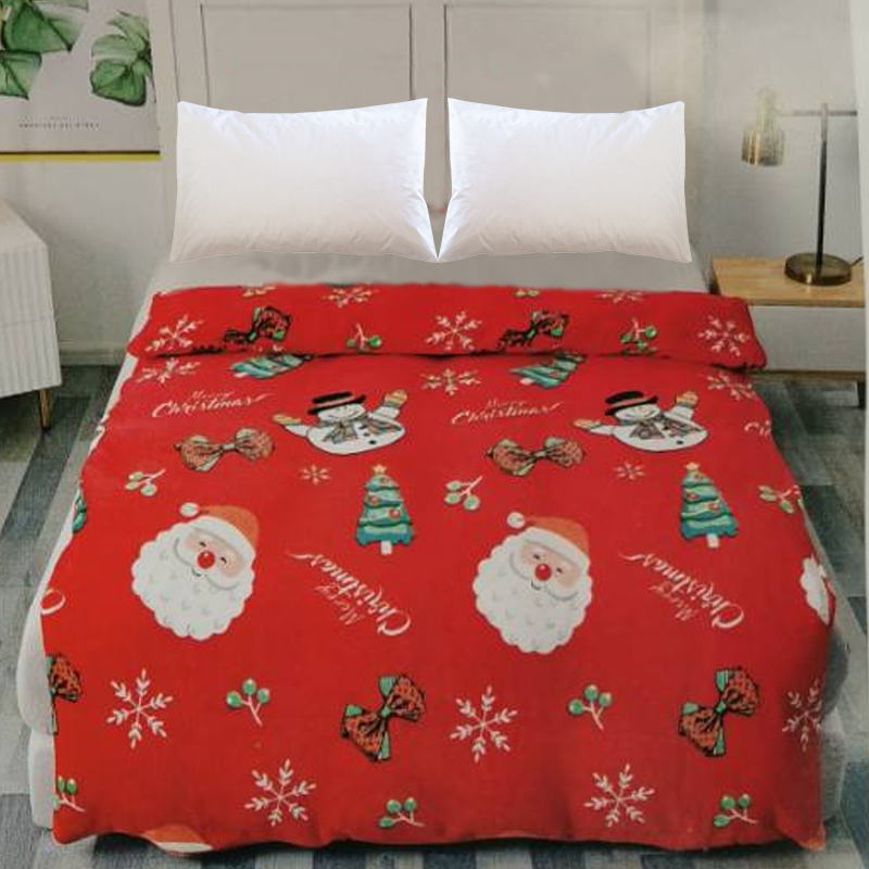 Vianočná mikrovlákna deka červená 150x200cm