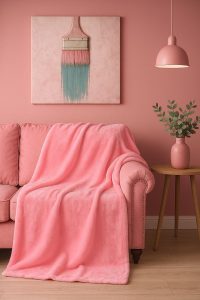 Mikroflísová deka POMPON 200 x 230 cm – super mäkká a pohodlná POD655