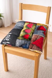 Sedák na stoličku 40×40 cm motívom sŕdc