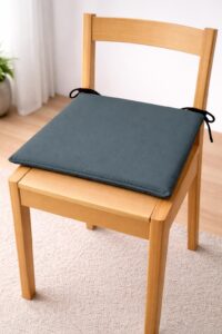 Tenký sedák na stoličku 35×35 cm Uhľovo sivá