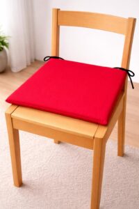 Tenký sedák na stoličku 35×35 cm Klasická červená