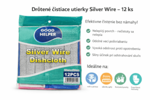 Drôtené čistiace utierky Silver Wire – 12 ks (20×20 cm)