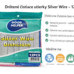 Drôtené čistiace utierky Silver Wire – 12 ks (20×20 cm)