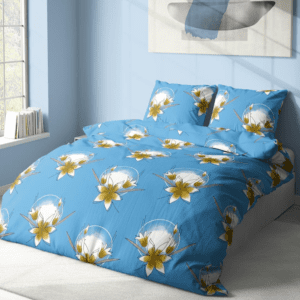 Bavlnené obliečky 4 dielna sada nove modrý kvetinový