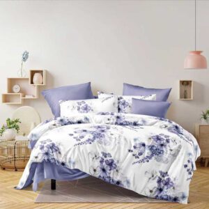Fialový kvet – 7-dielna posteľná súprava