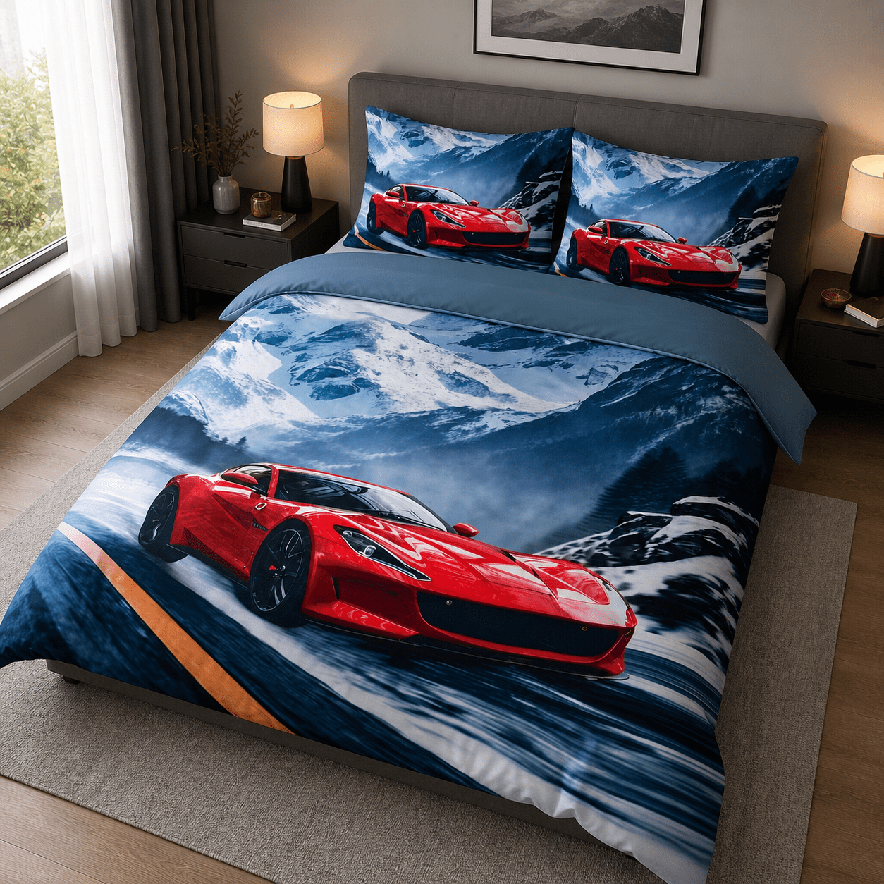 3D obliečky – Športové auto 02
