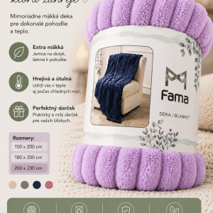 Hebká deka Fama – fialová