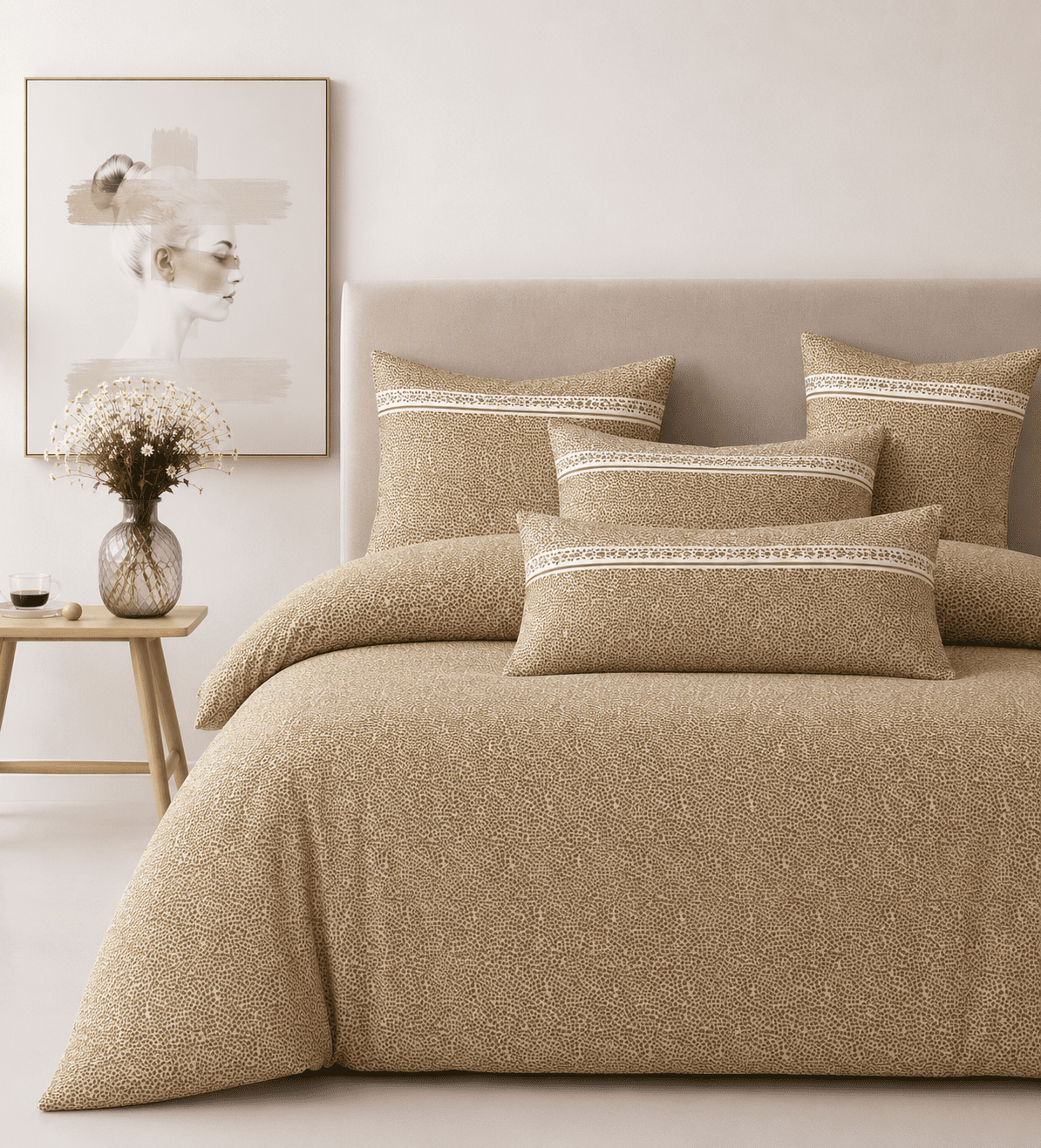 Bavlnené obliečky BIANCA Beige 140x200