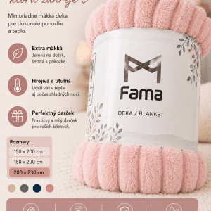 Hebká deka Fama –ruzova