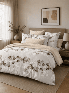 Bavlnené obliečky Floral Beige – 7 dielna sada