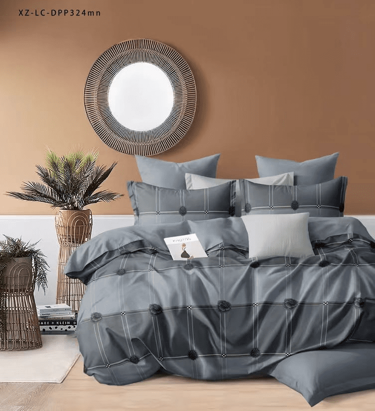 bavlnené obliečky – Modern Grey Grid 7-dielna sada