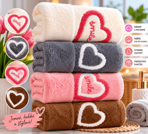 Luxusná darčeková sada osušiek LOVE – 4 ks