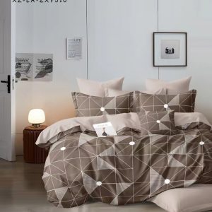 Bavlnené obliečky Geometric Brown – 7 dielna sada