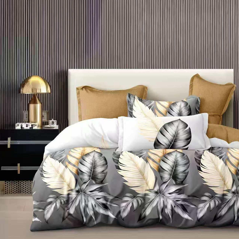 7-dielna súprava posteľnej bielizne Elegantný listový prívesok